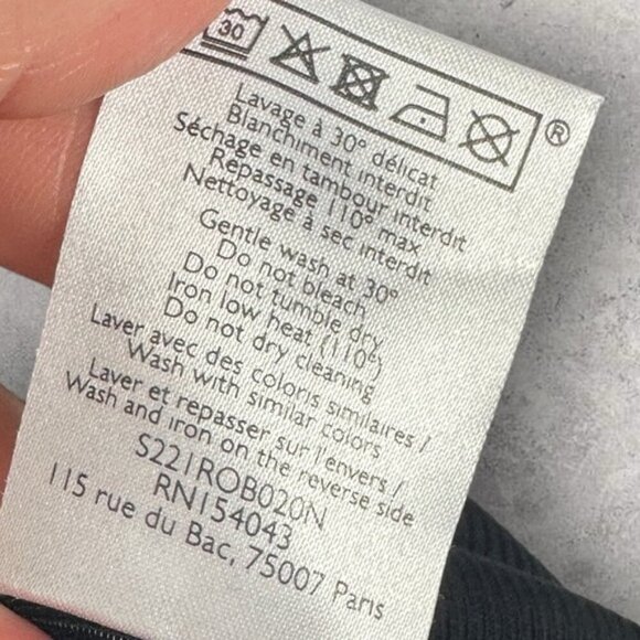 Sezane Coraline Dress Black Size XS Minimalist French Sweetheart V-Neck Bodycon - Picture 9 of 12